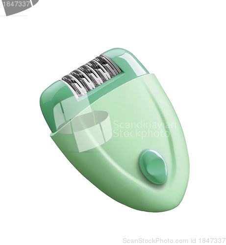 Image of electric depilator isolated over white background