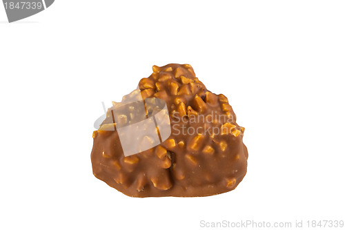 Image of chocolate truffle on white