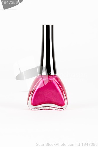 Image of Isolated Pink Nail Polish