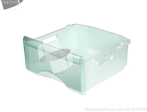 Image of Plastic storage box Plastic container isolated on white