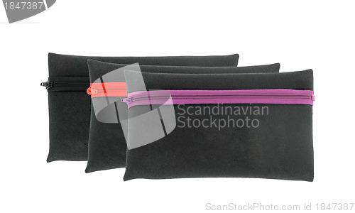 Image of pencil-case on white background
