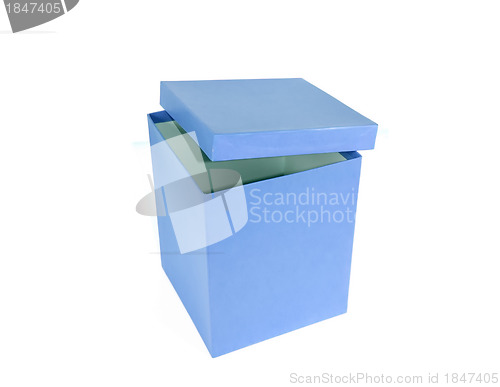 Image of Blue box on white background