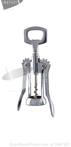 Image of Cork screw on white background