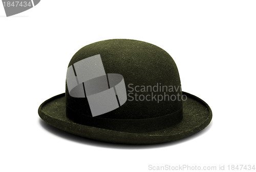 Image of Vintage bowler hat isolated on white