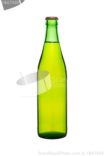 Image of Beer bottle isolated on white background
