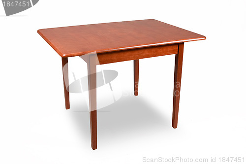 Image of Wooden table on white background