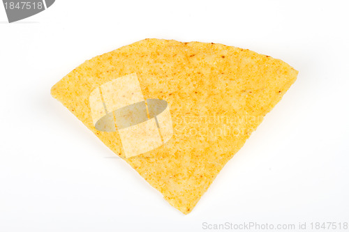 Image of Nacho chip isolated on white background