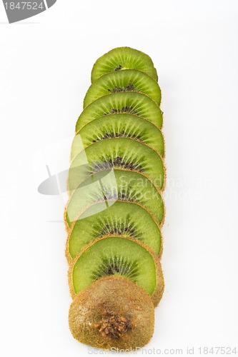 Image of Kiwi slice isolated on white