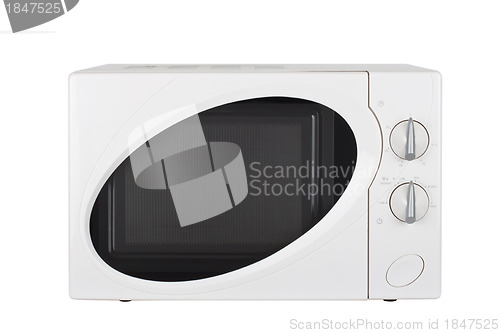 Image of microwave oven on a white background