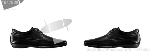 Image of The black man's shoes isolated