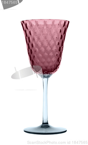 Image of Empty wine glass. isolated on a white background