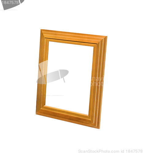 Image of Wooden frame. Isolated over white.