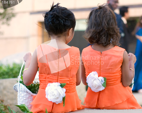 Image of two little flower girls
