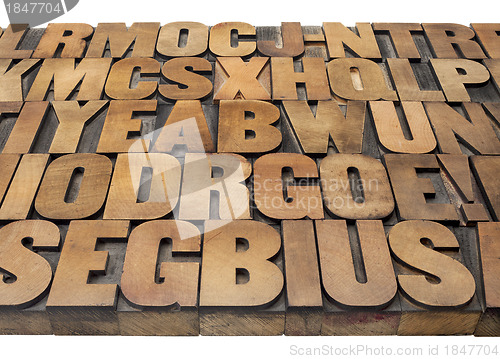 Image of Wood type alphabet abstract
