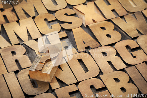 Image of question mark and alphabet