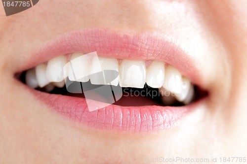 Image of Happy woman's mouth
