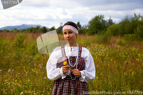 Image of girl in national dress 