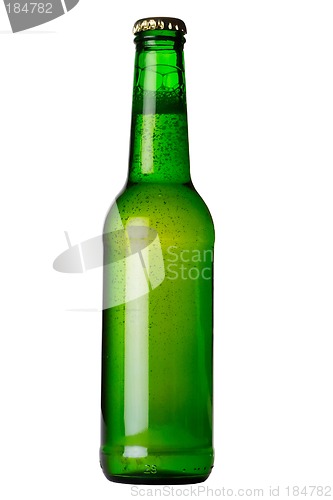 Image of Green bottle with liquid