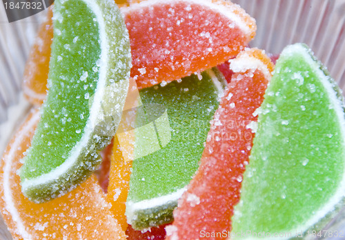 Image of Fruit jellies of different color 