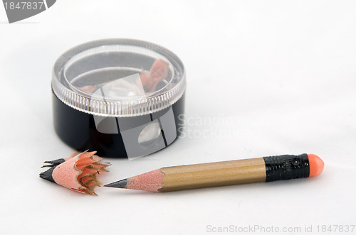 Image of Sharp pencil and sharpener 