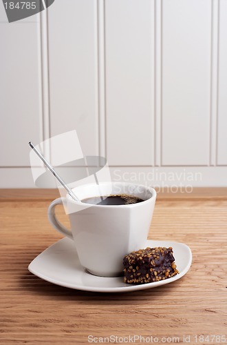 Image of Coffee Cup with brownie - portrait view