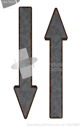 Image of rusty arrows