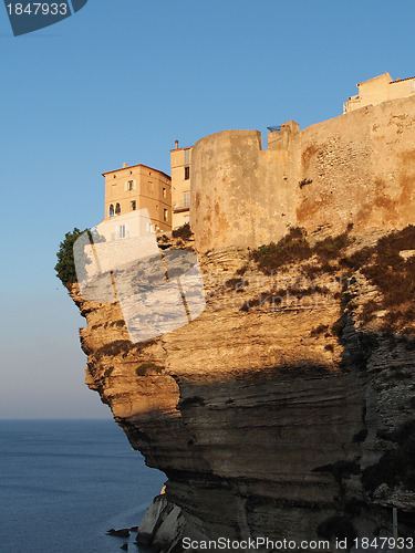 Image of Bonifacio at sunrise, Corsica, France