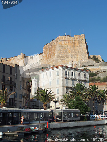 Image of Bonifacio, august 2012, view of the genovese fortification from 