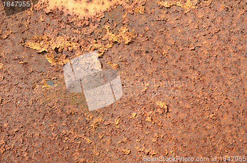 Image of Time and corrosion affected surface steel surface 