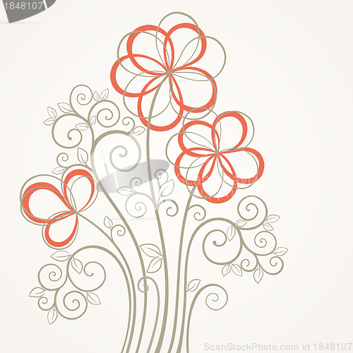 Image of Abstract flower card