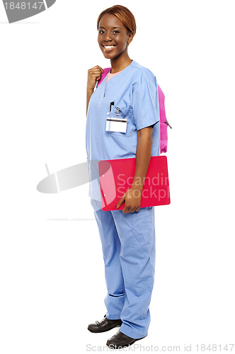 Image of Junior female doctor under training