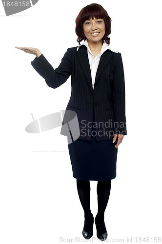 Image of Business expert presenting copy space