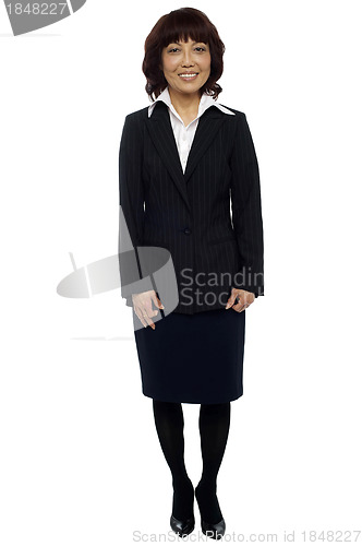 Image of Experienced Asian business lady. Team leader