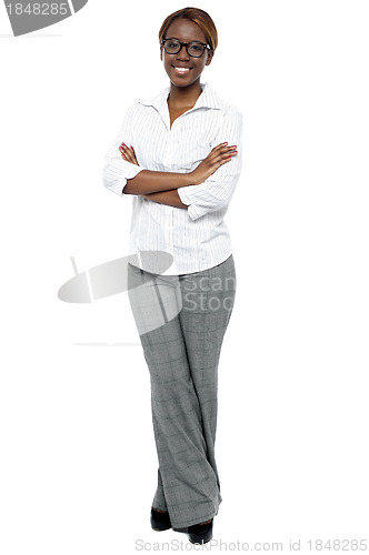 Image of Full length shot of attractive female consultant