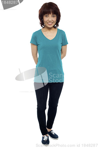 Image of Casual portrait of beautiful asian woman
