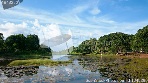 Image of The moat around Banteay Chhmar Temple in Cambodia