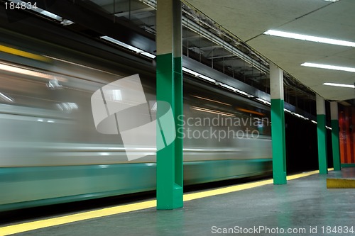 Image of Greenline train in motion