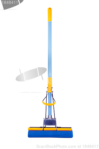 Image of Modern blue plastic broom