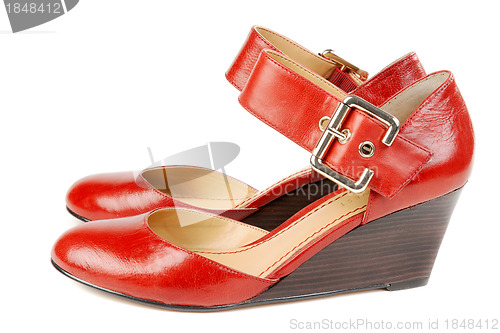 Image of Fashionable women's red shoes