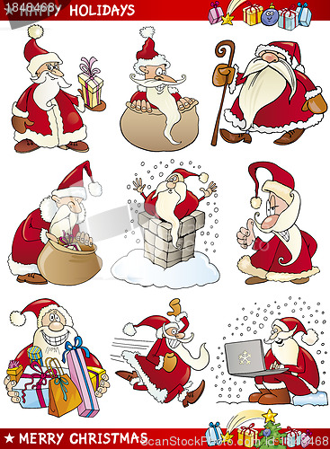 Image of Cartoon Set of Christmas Themes