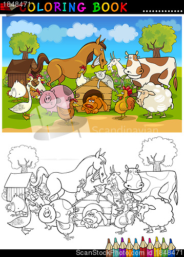 Image of Farm and Livestock Animals for Coloring