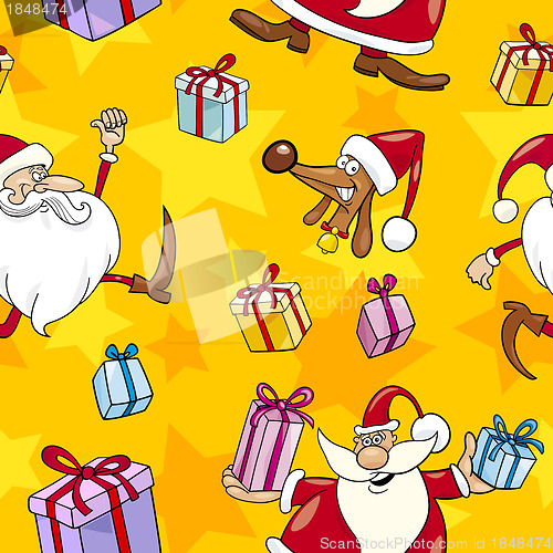 Image of Christmas Cartoon Seamless Pattern