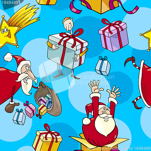 Image of Christmas Cartoon Seamless Pattern