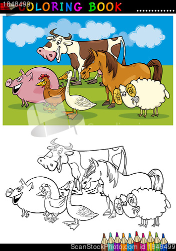 Image of Farm and Livestock Animals for Coloring