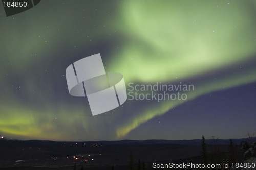Image of Sky filled with northern light
