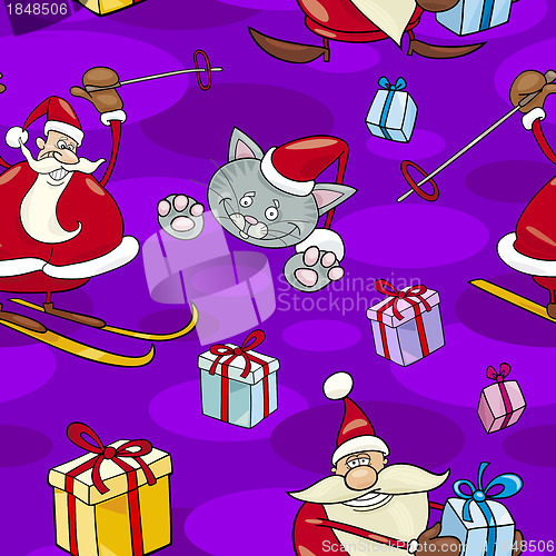 Image of Christmas Cartoon Seamless Pattern