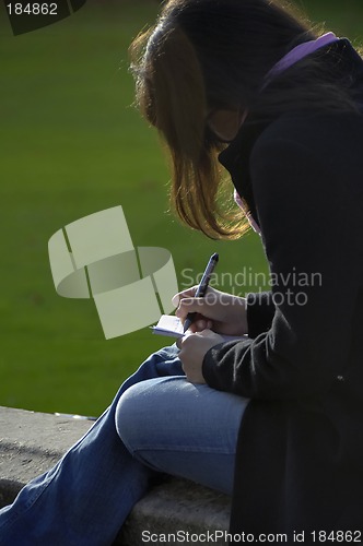 Image of Woman writing