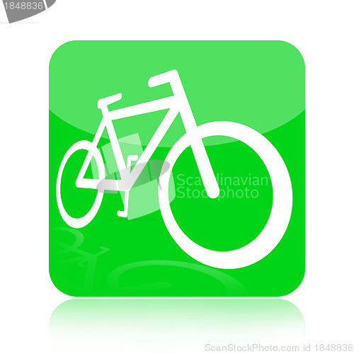 Image of Green bicycle icon