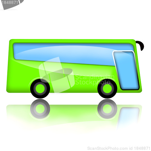 Image of Green bus