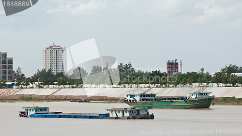 Image of River vessels in Cambodia